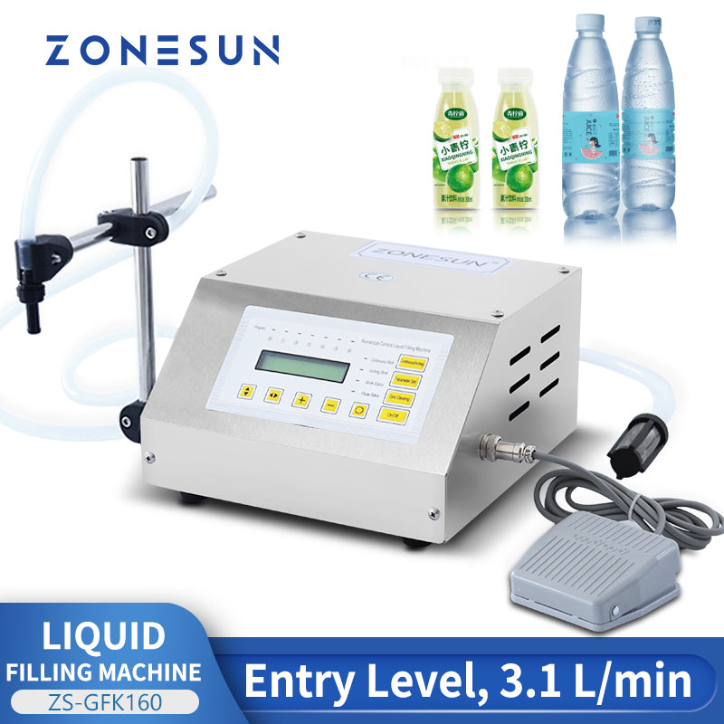 ZONESUN GFK-160 Drink Milk Water Oil Liquid Filling Machine