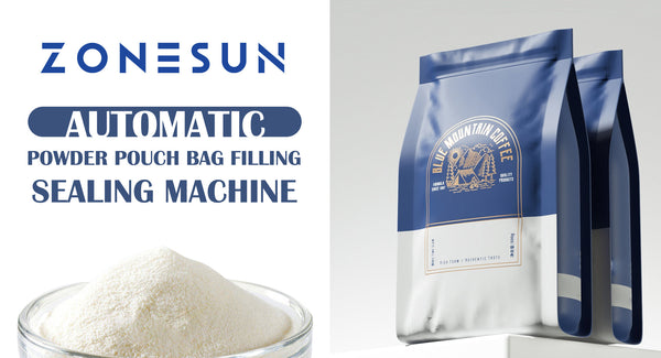 ZONESUN ZS-AFS210 AUTOMATIC POWDER POUCH BAG FILLING SEALING MACHINE