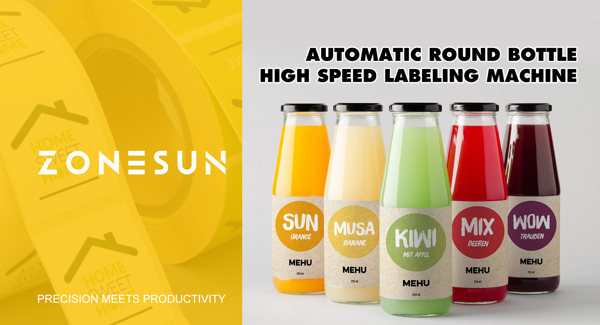 ZONESUN ZS-TB700 Automatic Round Bottle High Speed Labeling Machine: P