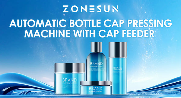 Streamline Your Packaging Process with ZONESUN ZS-XG440G Automatic Bottle Cap Pressing Machine with Cap Feeder