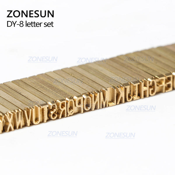 ZONESUN Alphabet Letter Fonts Of Ribbon Printer Code Printing Machine