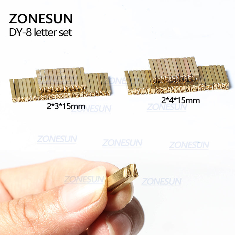 ZONESUN Alphabet Letter Fonts Of Ribbon Printer Code Printing Machine