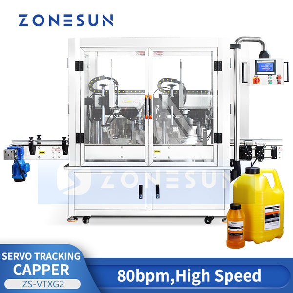 ZONESUN ZS-VTXG2 Dual-Head Servo Tracking Capping Machine