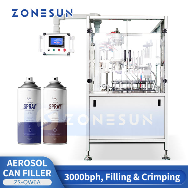 Aerosol Can Filling and Crimping Machine