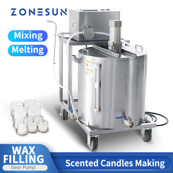 ZONESUN ZS-GTCD Semi Automatic Gear Pump Wax Liquid Filling Melting and Mixing Machine