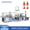 ZONESUN ZS-XFCL12 High Speed Glass Bottle Juice Water Filling and Capping Production Line