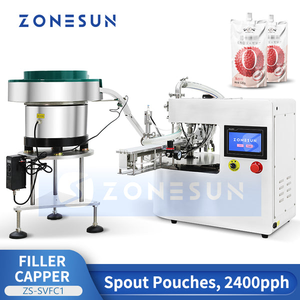 ZONESUN ZS-SVFC1 Rotary Spout Pouch Filler Servo Motor Filling Sealing Machine