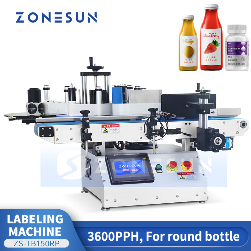 ZONESUN ZS-TB150RP Desktop Round Bottle Label Applicator