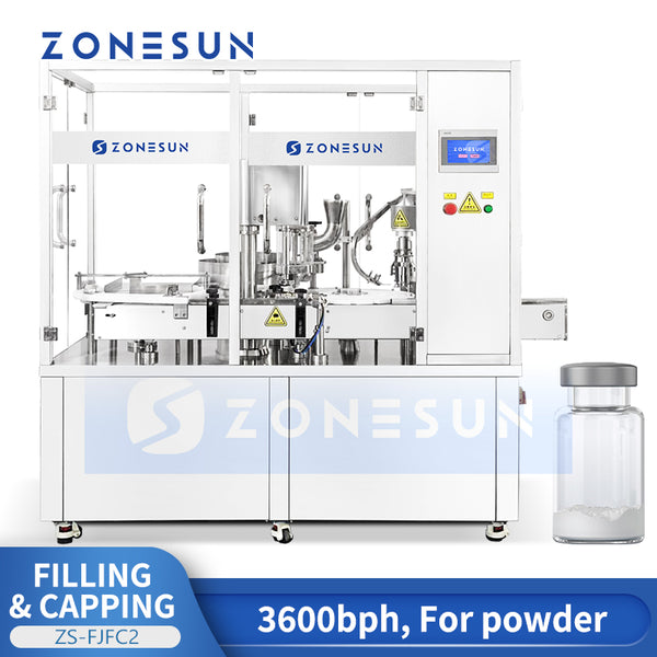 ZONESUN ZS-FJFC2 Automatic Powder Vial Filling and Stoppering Machine