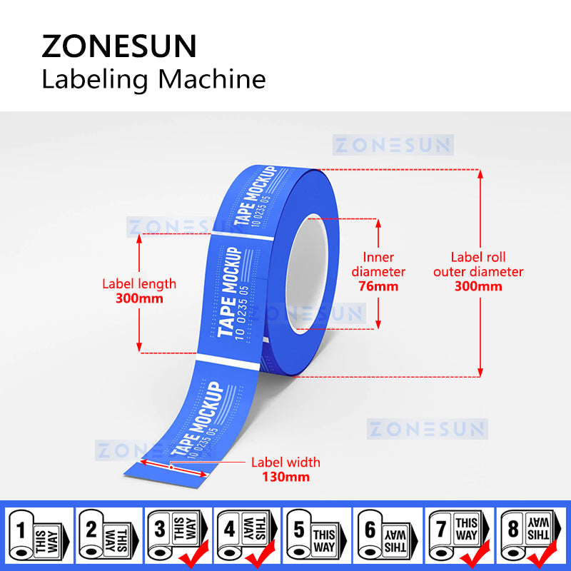 ZONESUN ZS-TB500R Round Bottle Label Applicator Desktop Labeling Machine