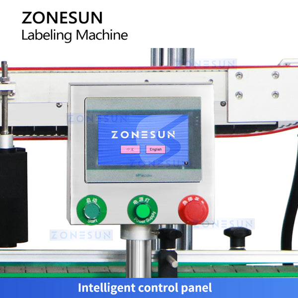 Bottle corner labeling equipment