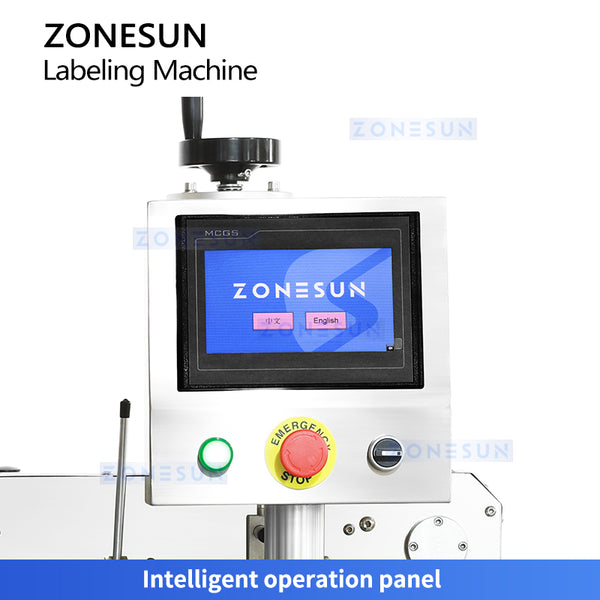 ZONESUN Glue Bottle Flat Labeling Machine