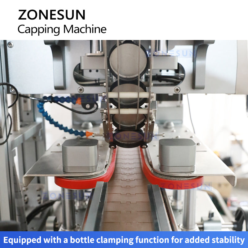 ZONESUN ZS-XG05 Automatic Servo Motor Round Jam Capping Machine with Cap Elevator