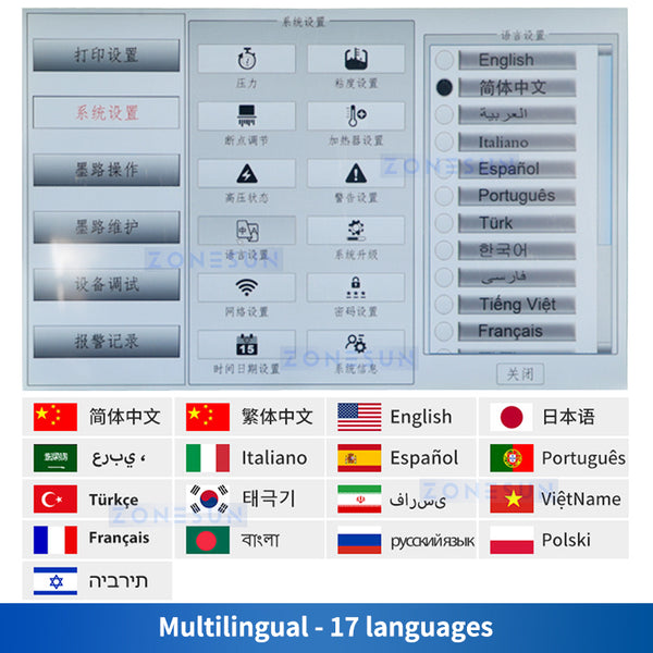 ZONESUN ZS-TIP15 Tabletop Multilingual Inkjet Date Coding Machine