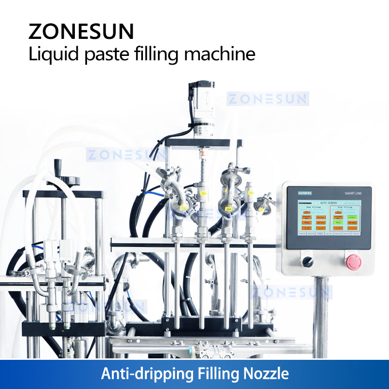 ZONESUN ZS-SVYT4D Automatic Dual System Quantitative Liquid Paste Filling Machine