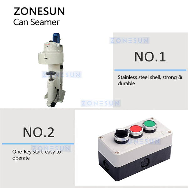 ZONESUN ZS-CS2 Can Sealing Machine Rectangular Cans Seamer