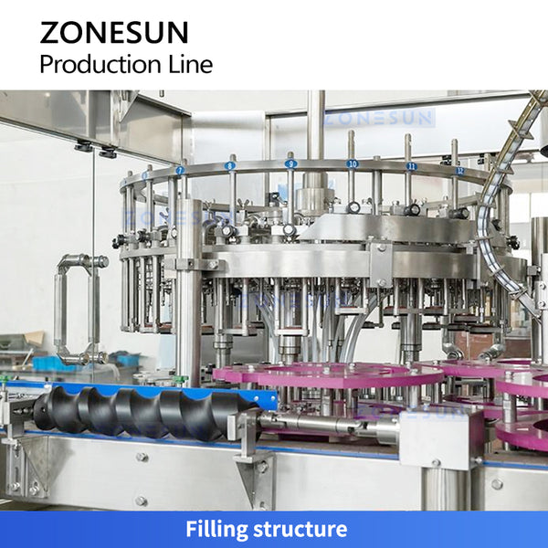 ZONESUN ZS-XFCL12 High Speed Glass Bottle Juice Water Filling and Capping Production Line