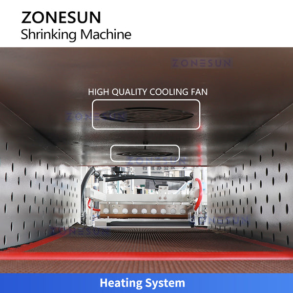 ZONESUN ZS-BSP4522 Automatic PVC POF Film Heat Shrink Tunnel Shrinking Wrapping Machine