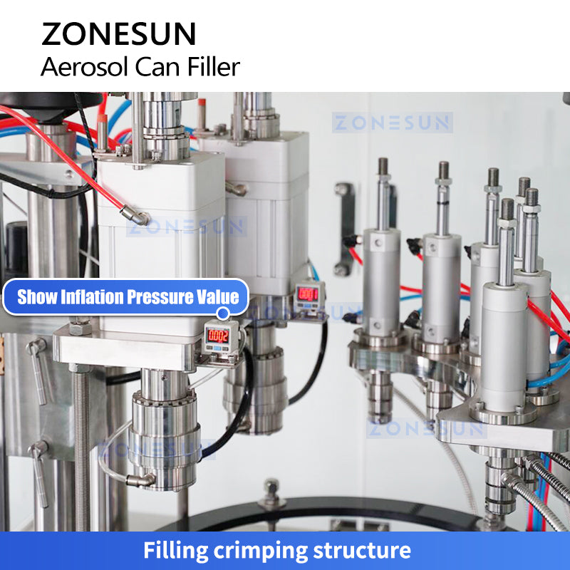 Aerosol Can Filling and Crimping Machine