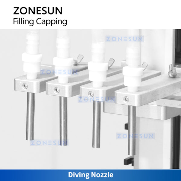 diving nozzle filling capping machine