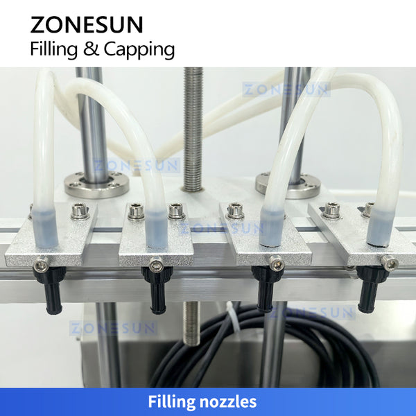 ZONESUN ZS-DTFC4T Tabletop Juice Beverage Bottle Filling and Capping Machine