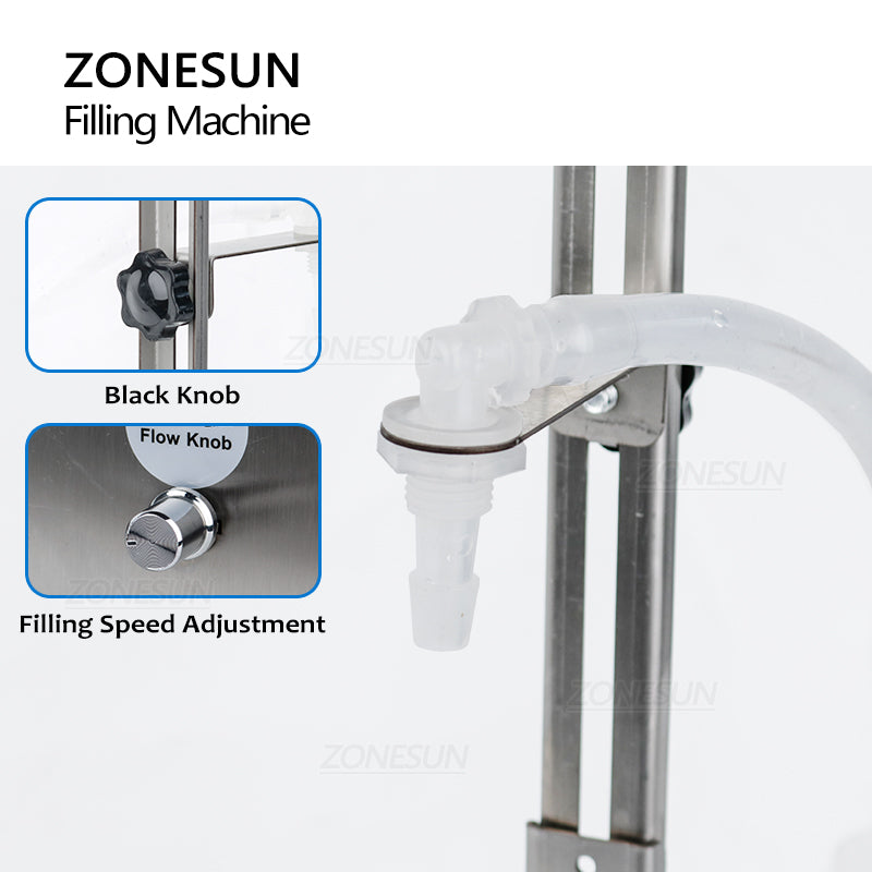 ZONESUN ZS-M1080S Semi Automatic Diaphragm Pump Liquid Weighing Filling Machine