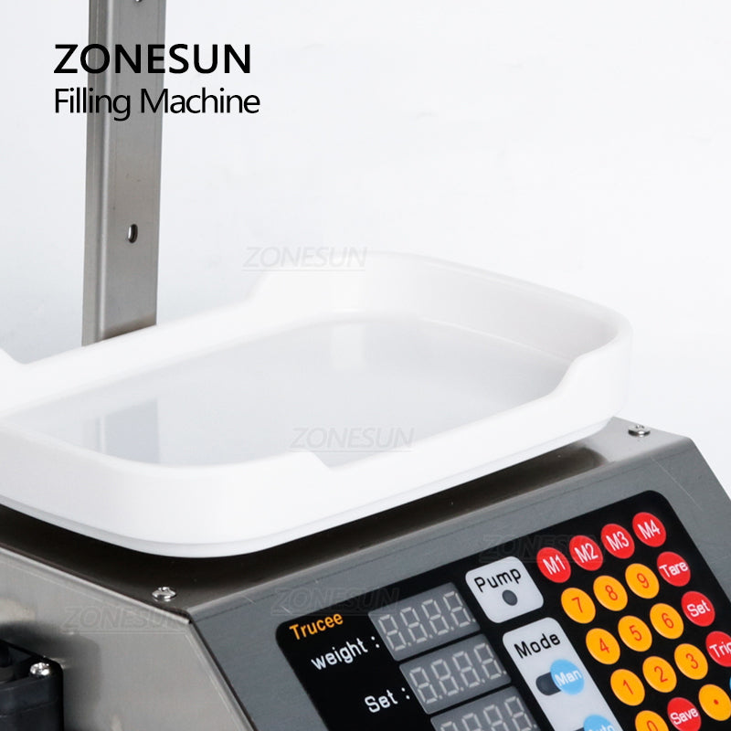 ZONESUN ZS-M1080S Semi Automatic Diaphragm Pump Liquid Weighing Filling Machine