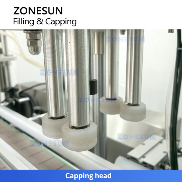 ZONESUN ZS-DTFC4T Tabletop Juice Beverage Bottle Filling and Capping Machine