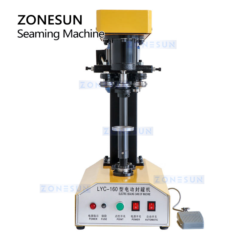 ZONESUN ZS-LYC160 Cans Sealing Machine 39-150mm Canned Seamer Machine