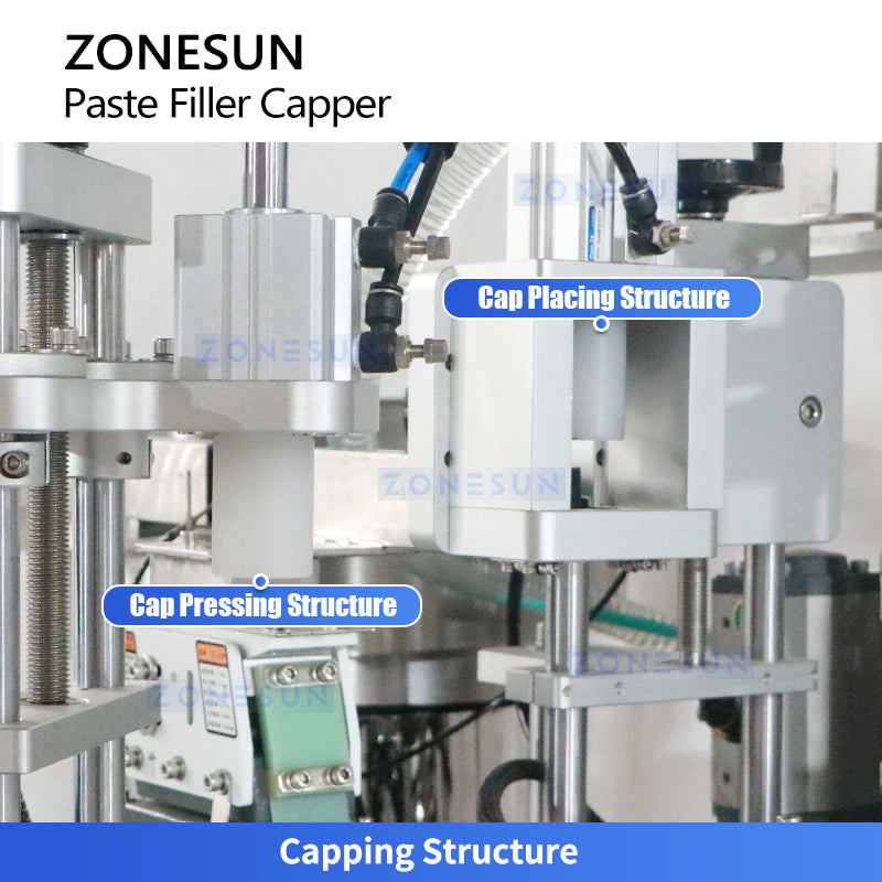 ZONESUN ZS-AFC44 Airless Pump Paste Cosmetic Cream Filling and Capping Machine