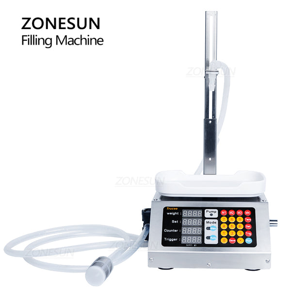 ZONESUN ZS-M1080S Semi Automatic Diaphragm Pump Liquid Weighing Filling Machine