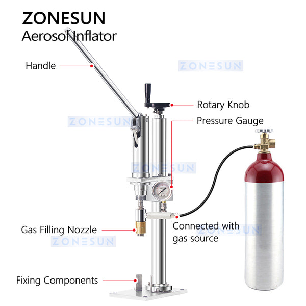 ZONESUN ZS-CQ1 Aerosol Can Gas Filling Machine