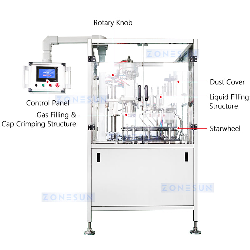 Aerosol Can Filling and Crimping Machine