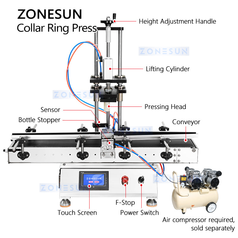 ZONESUN ZS-YGX01 Perfume Collar Ring Press Machine Scent Presser