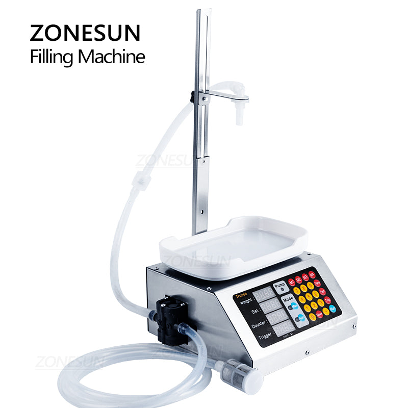 ZONESUN ZS-M1080S Semi Automatic Diaphragm Pump Liquid Weighing Filling Machine