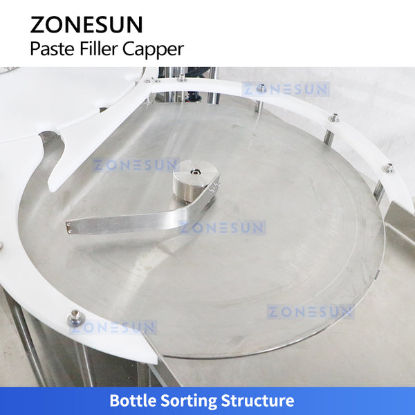 ZONESUN ZS-AFC44 Airless Pump Paste Cosmetic Cream Filling and Capping Machine