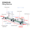 ZONESUN ZS-DPYT200L 5-500ml Automatic 2 Heads Liquid Filling Machine With Longer Conveyor