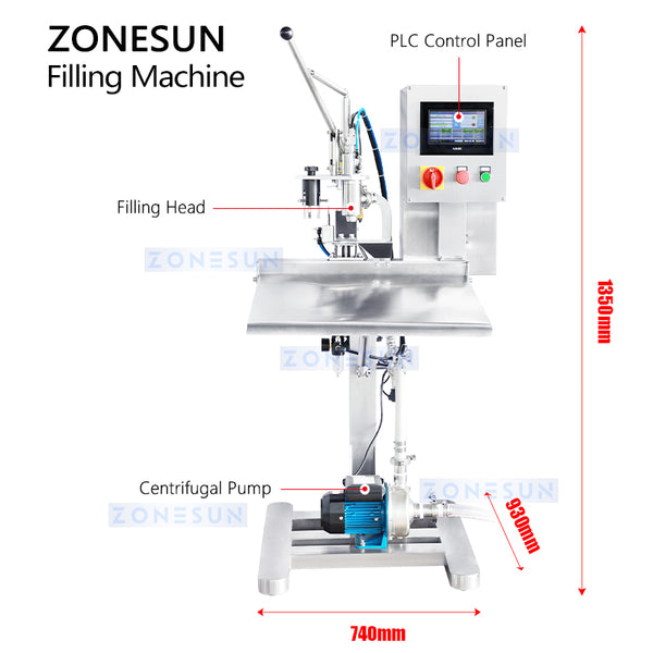 ZONESUN ZS-BIB01M Semi-automatic BIB Filler Liquid Filling Machine