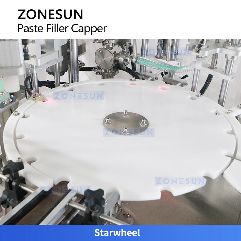 ZONESUN ZS-AFC44 Airless Pump Paste Cosmetic Cream Filling and Capping Machine