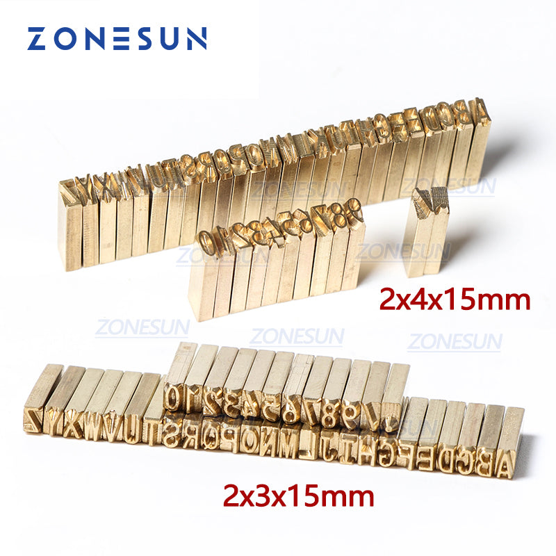 ZONESUN Alphabet Letter Fonts Of Ribbon Printer Code Printing Machine