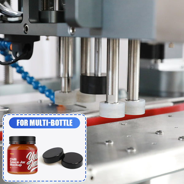 ZONESUN ZS-XG05 Automatic Servo Motor Round Jam Capping Machine with Cap Elevator
