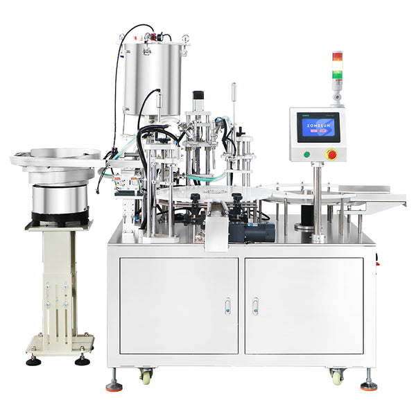 ZONESUN ZS-AFC44 Airless Pump Paste Cosmetic Cream Filling and Capping Machine