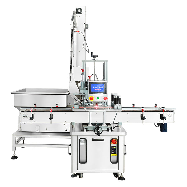 ZONESUN ZS-XG05 Automatic Servo Motor Round Jam Capping Machine with Cap Elevator
