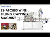 ZONESUN ZS-AFC880 Wine Bottling Filling Machine ROPP Sealer Monoblock