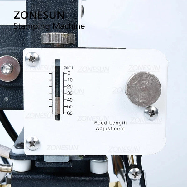 ZONESUN Best Quality 220V/110V Manual PVC Cards Leather LOGO Hot Foil  Stamping Embossing Machine Heat Press Machine Punch Press